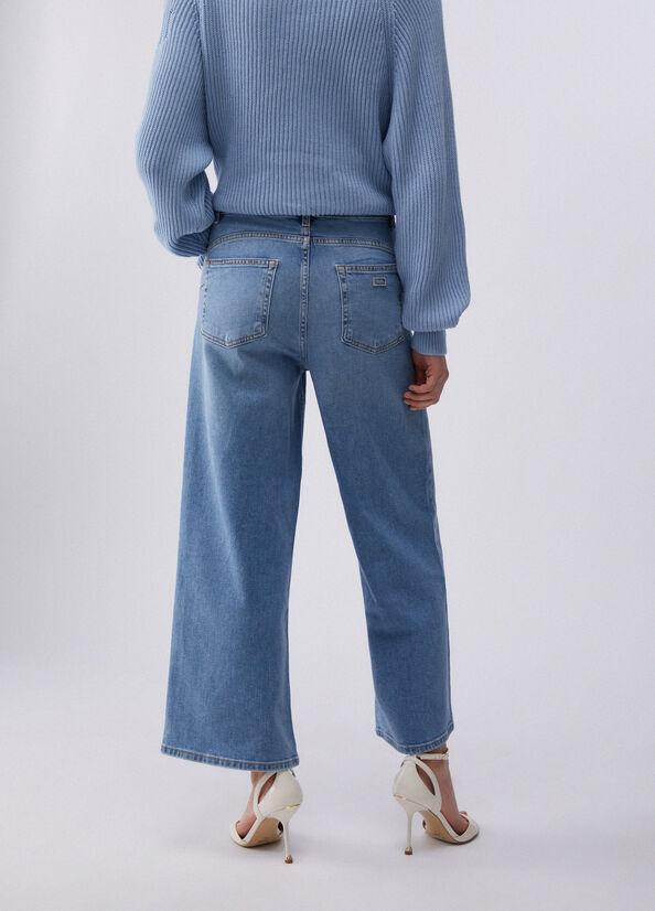 jeans flare cropped UA6269D0310 78801 LIU JO DENIM 