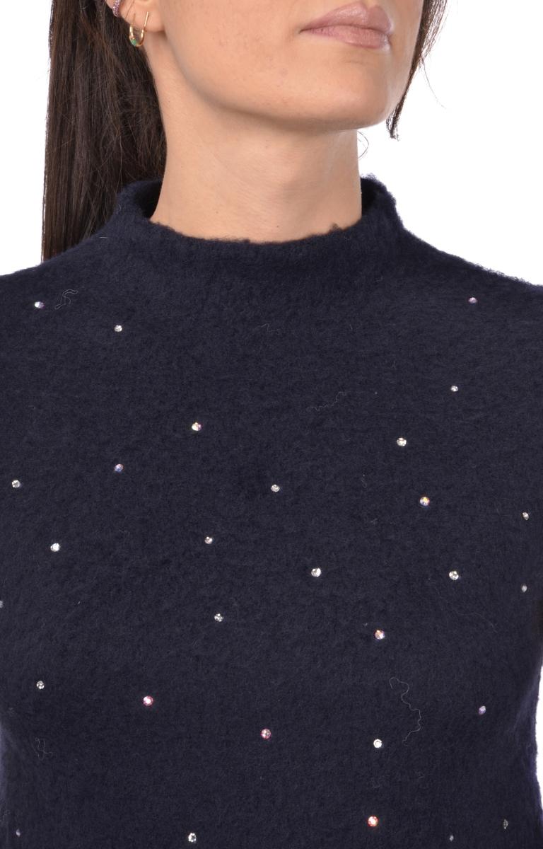 t-shirt in maglia lana boucle 24030 23230 598 GRAN SASSO 