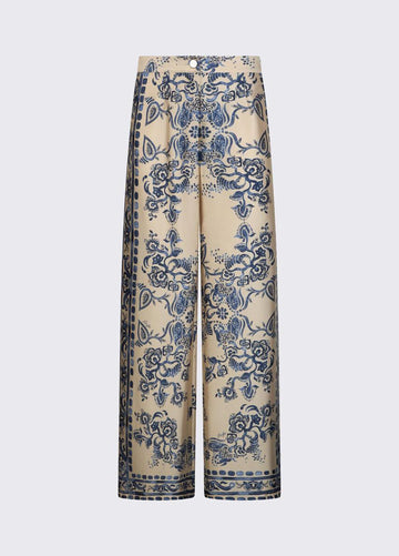 pantalone con stampa foulard CA6230TS555 P9652 LIU JO BLACK 