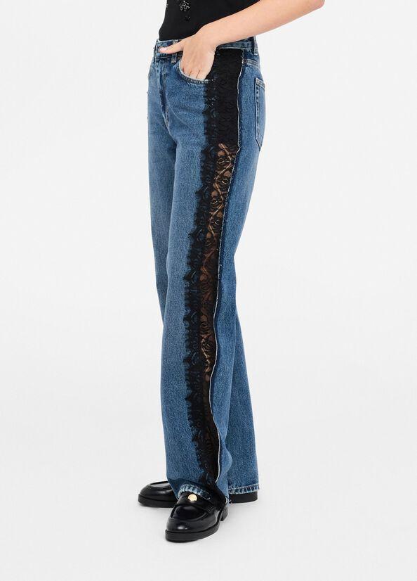 jeans con inserti in pizzo UF5216D0290 78940 LIU JO DENIM 