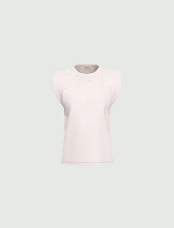 t-shirt smanicata con cristalli EMMUTOPIA 001 EMME MARELLA 