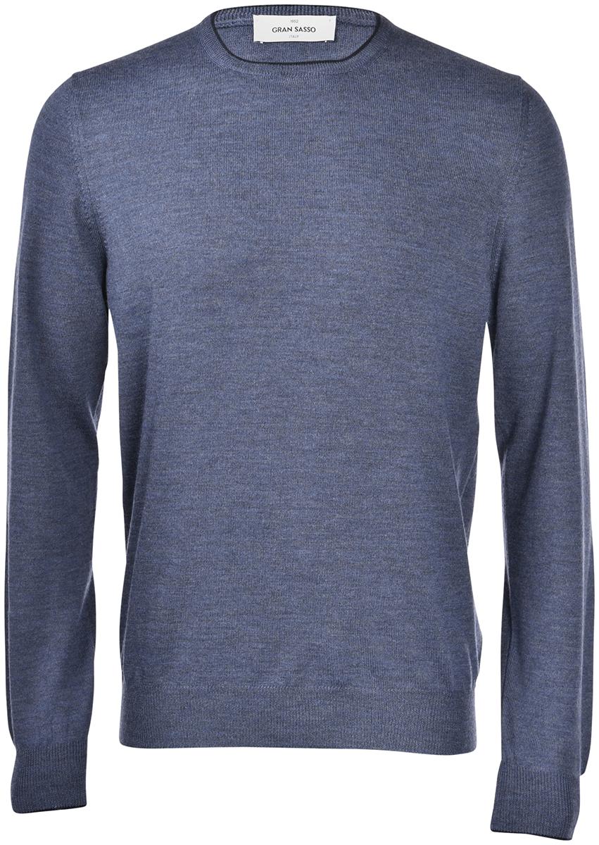 maglia girocollo con toppe alcantara 55183 14264 597 GRAN SASSO 