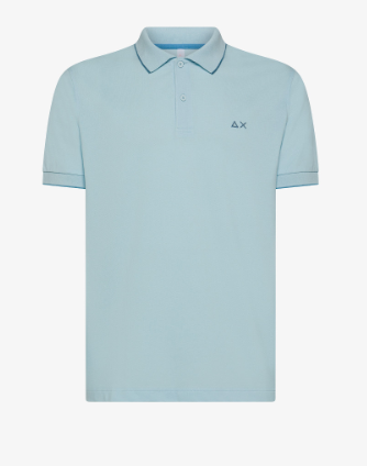 Polo small stripes maniche corte A35110 AZZURRO SUN68 