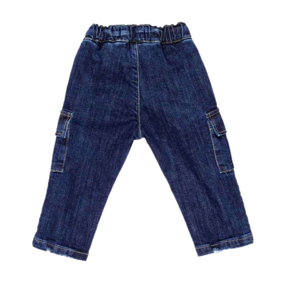jeans cargo elasticizzato MR3173 BLU MANUEL RITZ KIDS 