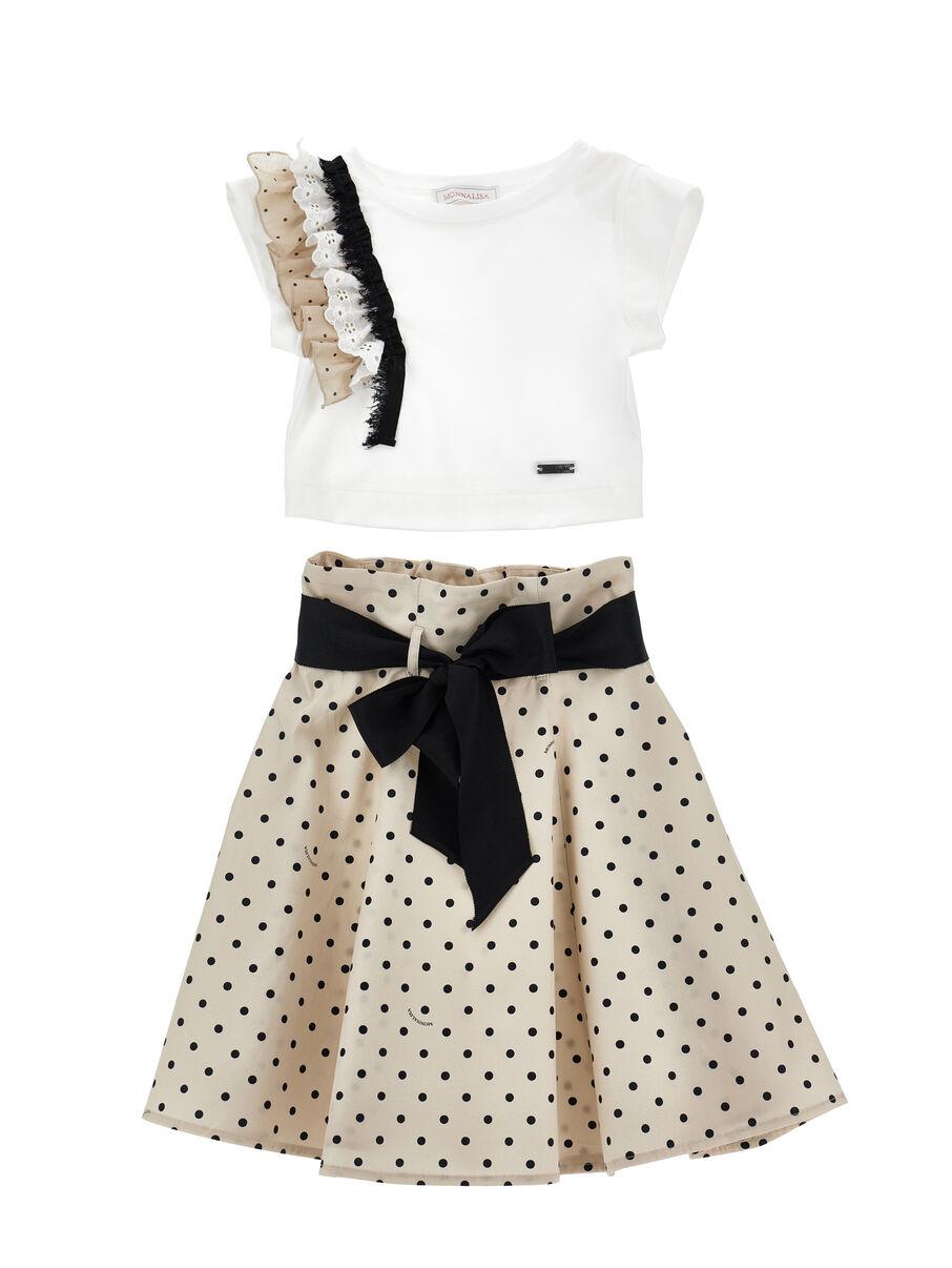 completo coordinato top e gonna 11G504 7600 0350 MONNALISA 