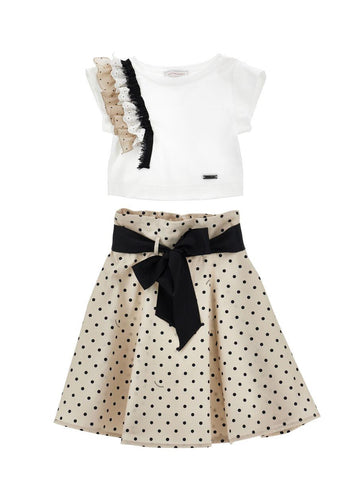 completo coordinato top e gonna 11G504 7600 0350 MONNALISA 