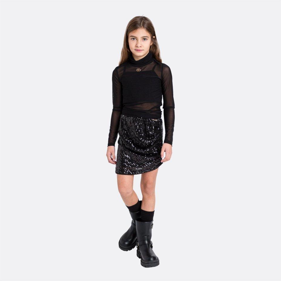 lupetto in tulle con applicazioni 252GJ2310 00006 TWINSET GIRL 