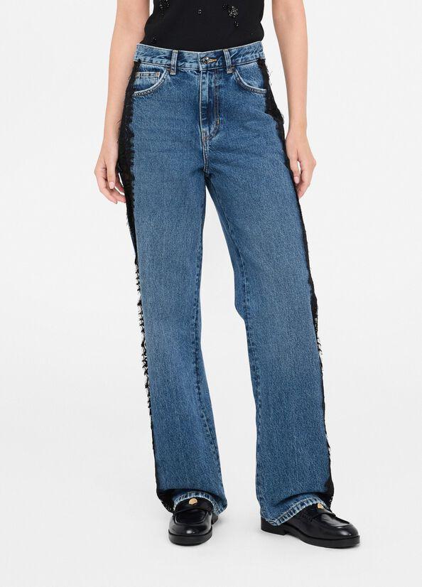 jeans con inserti in pizzo UF5216D0290 78940 LIU JO DENIM 