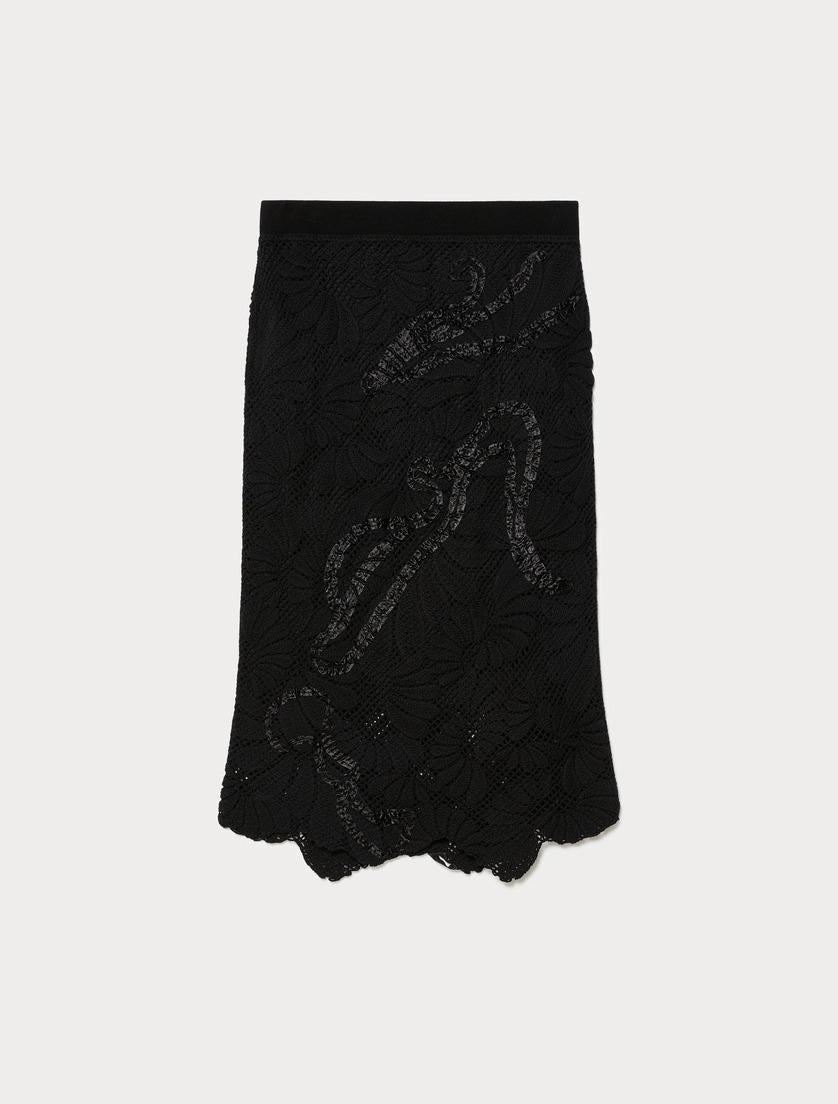 gonna con ricamo macramè MRNCAMPALE 001 MARINA RINALDI 