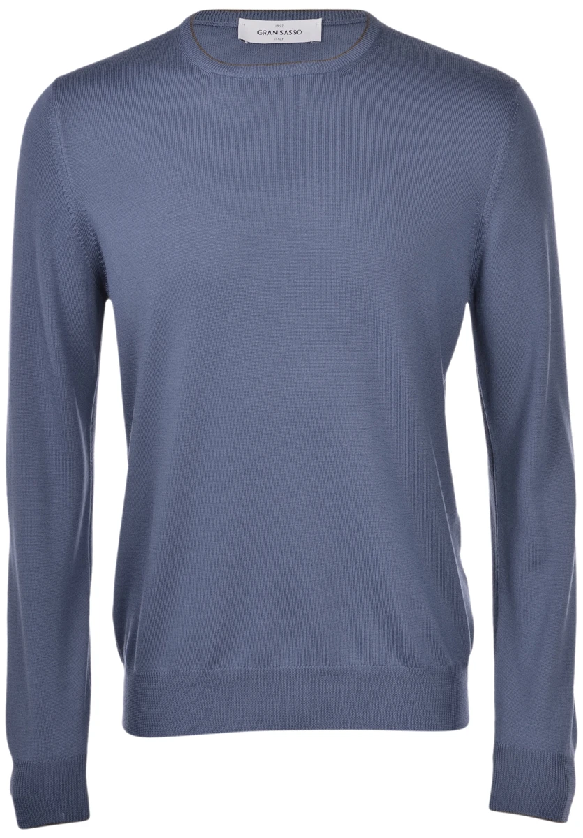 maglia con toppe alcantara 55183 14264 587 GRAN SASSO 
