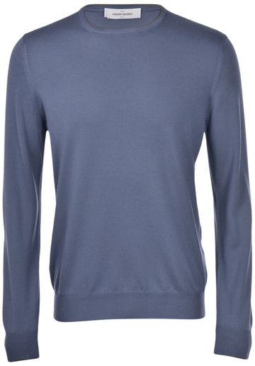 maglia con toppe alcantara 55183 14264 587 GRAN SASSO 