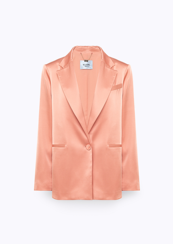 giacca over in raso RA6156T448A 61220 Blugirl 