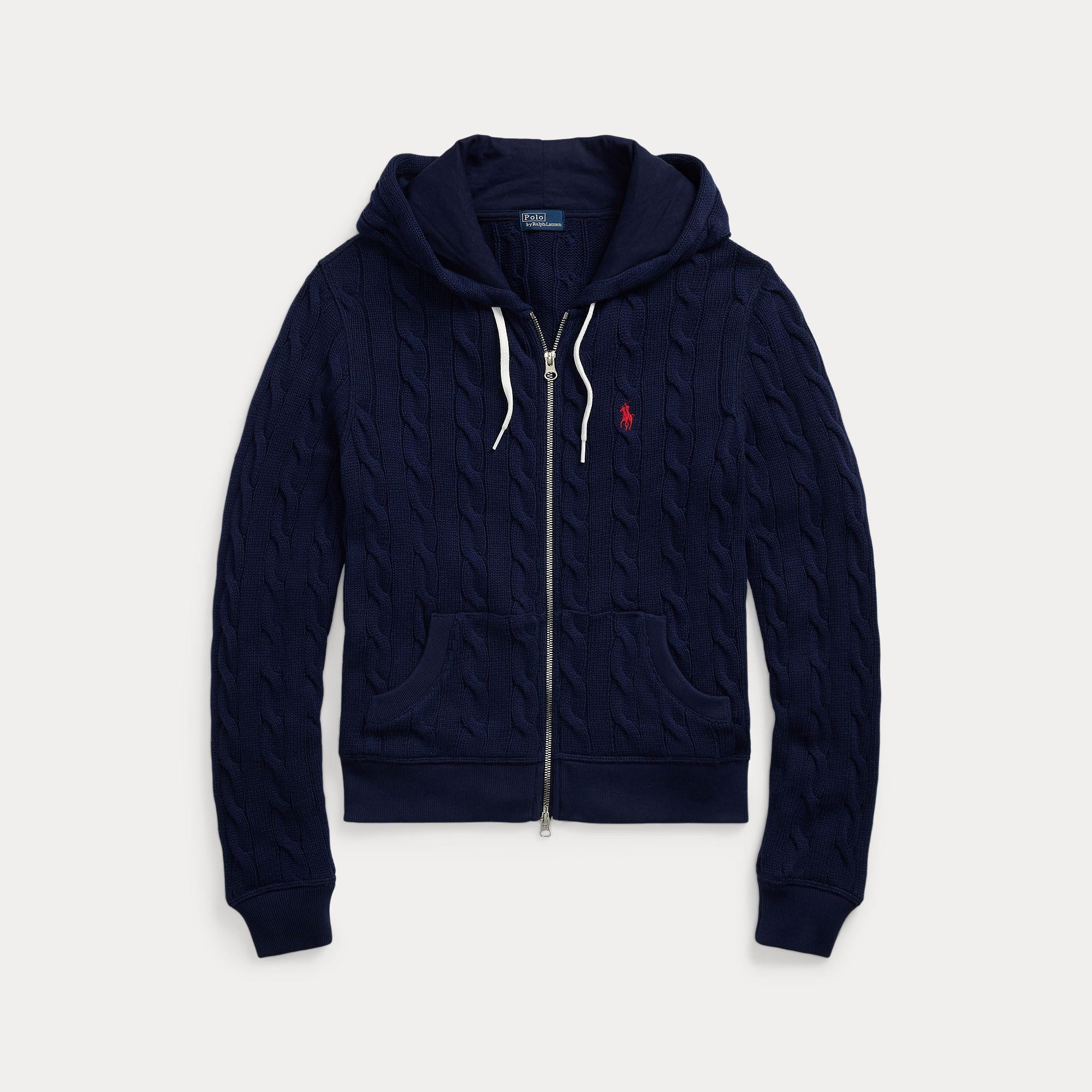 felpa con cappuccio in maglia 211-959124 001 RALPH LAUREN POLO 