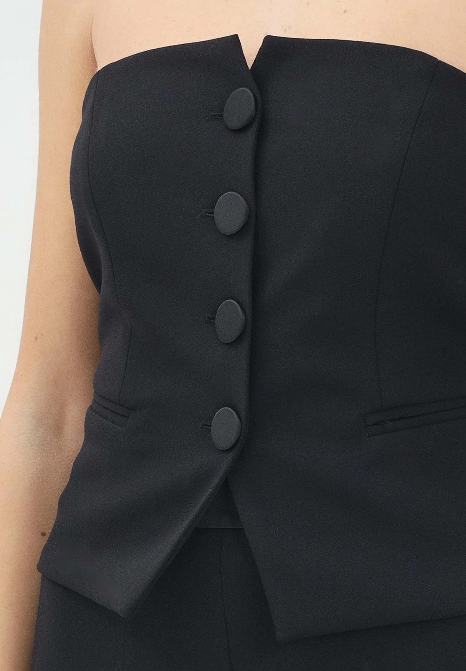 top a corpetto TD0086 NERO VICOLO 