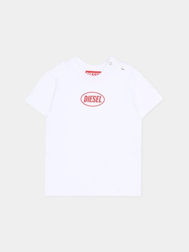 t-shirt con logo K00764 0GRAI K100 DIESEL 