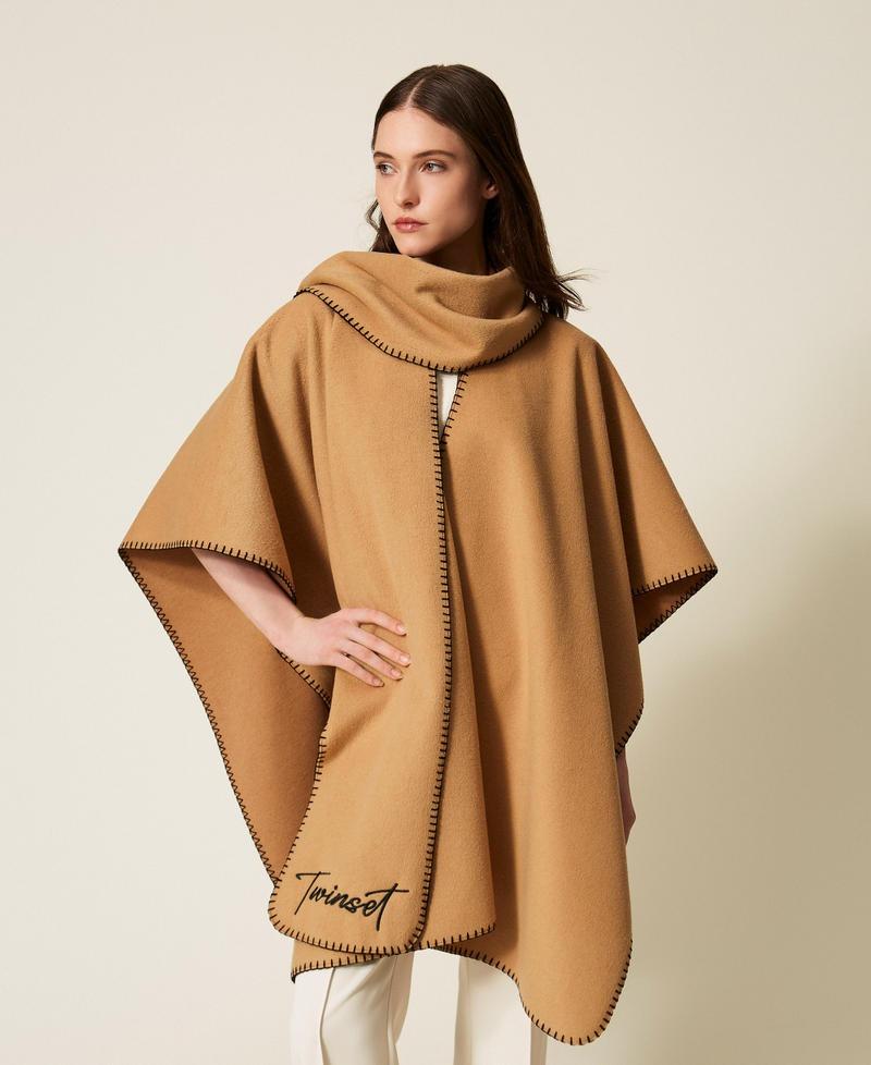 poncho in panno con sciarpa 252TO5170 12918 TWINSET 