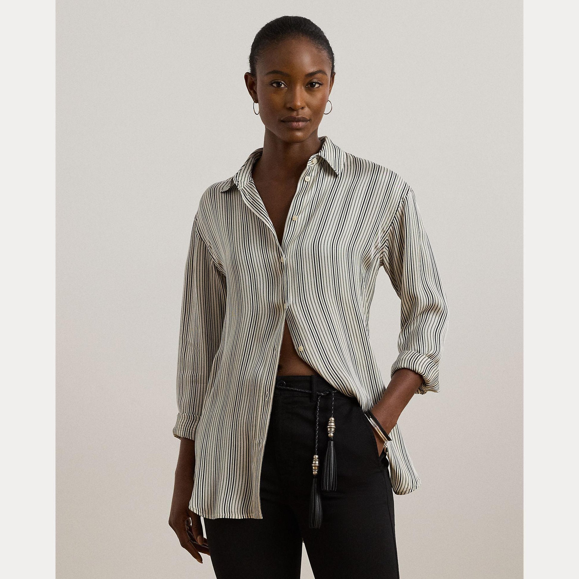 camicia in raso a righe 200-970812001 LAUREN RALPH LAUREN