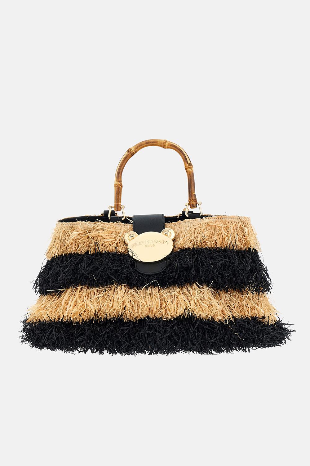 Borsa Riad Fringes 1555RIAD FRINGES BLACK RUE MADAM PARIS 