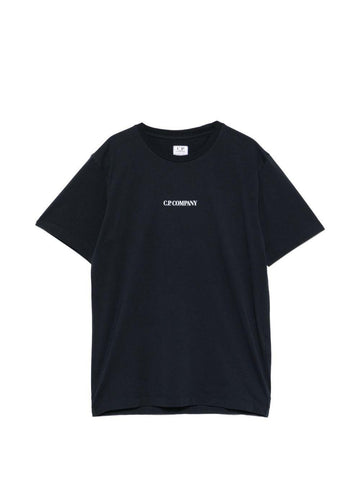 t-shirt con logo scritta CUM00ULAA17 41150 CP COMPANY KIDS 