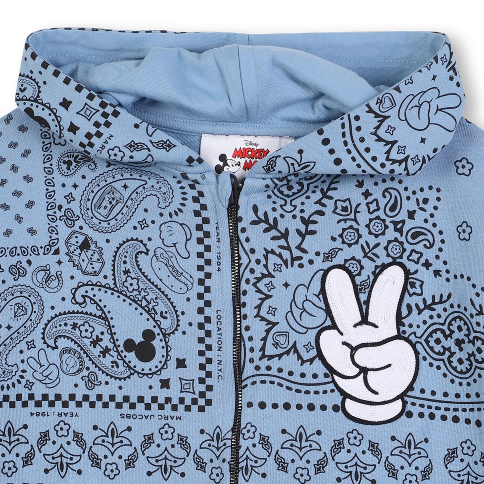 felpa full zip topolino W60630 822 MARC JACOBS KIDS 
