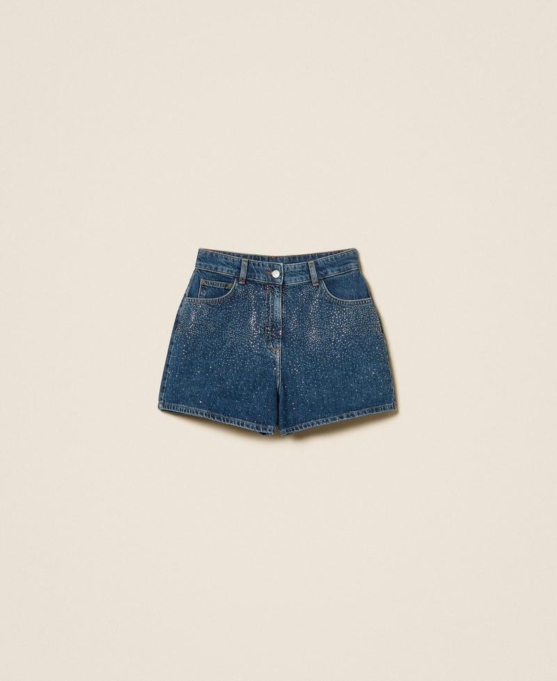 shorts in denim con strass 261AP2341 01104 TWINSET ACTITUDE 