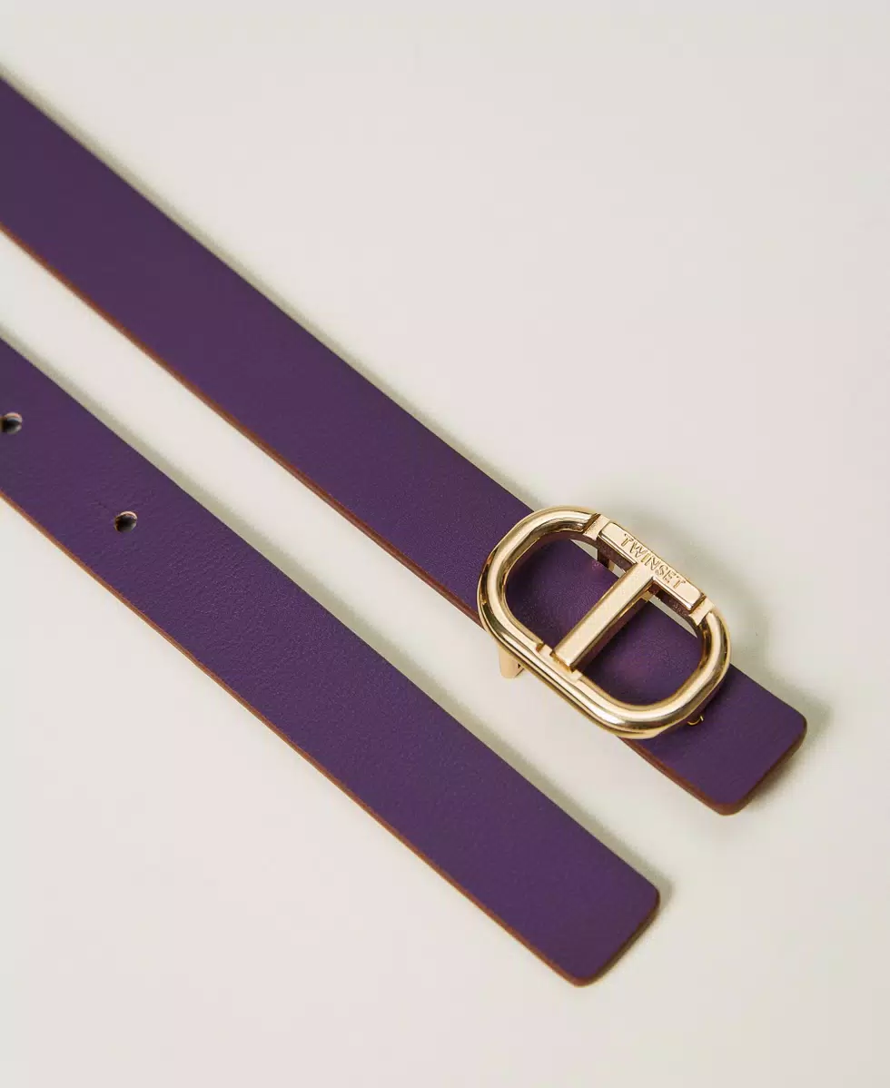 Cintura reversibile in pelle 232TO550A 11166 TWINSET 