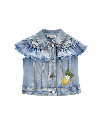 giacca denim trilli 19G105 7013 0062 MONNALISA 