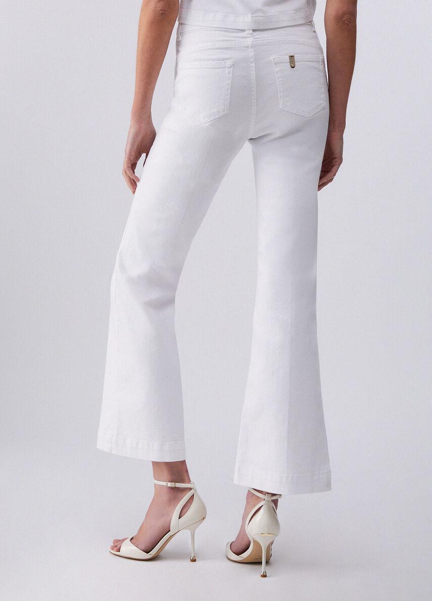 pantaloni a vita alta con bottoni UA6162T456A 1111 LIU JO DENIM 