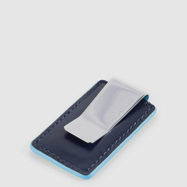 fermasoldi in pelle PP4857B2 BLU2 PIQUADRO 