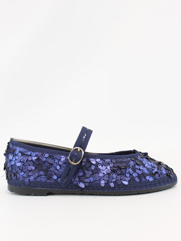 ballerina pierre con pailettes PIERRE SEQUINS NAVY FLABELUS 