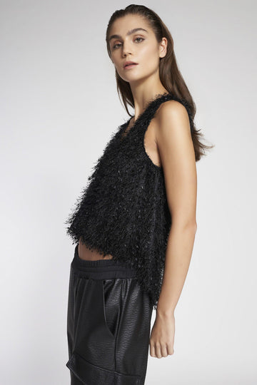 top in tessuto plumage MODA28 10 CARLAG 