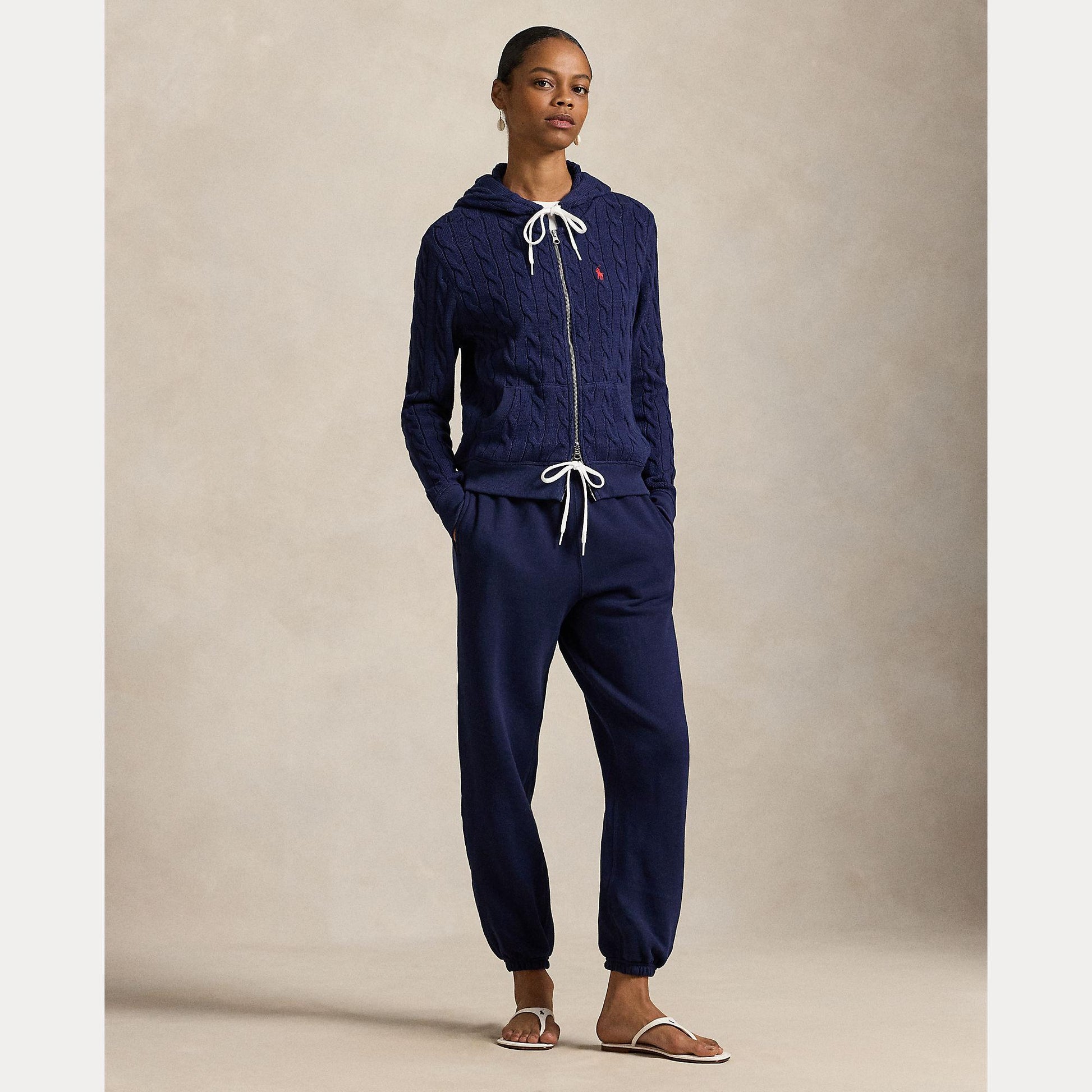 felpa con cappuccio in maglia 211-959124 001 RALPH LAUREN POLO 