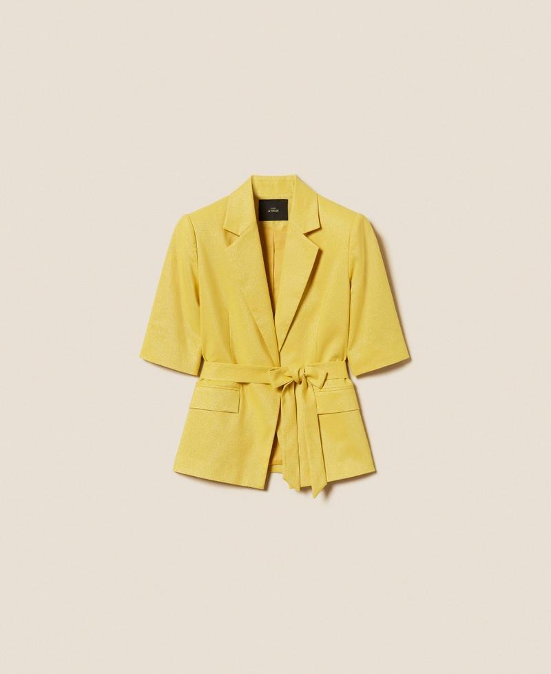 giacca blazer in misto lino lurex 261AT2070 13459 TWINSET ACTITUDE 