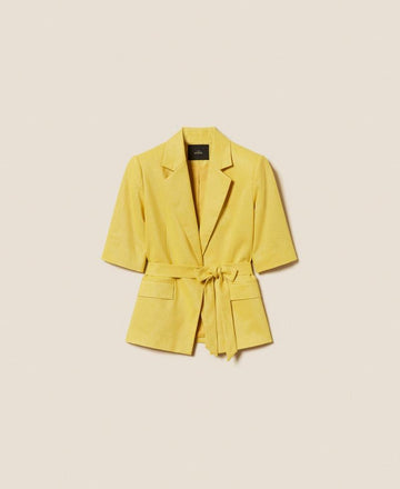 giacca blazer in misto lino lurex 261AT2070 13459 TWINSET ACTITUDE 