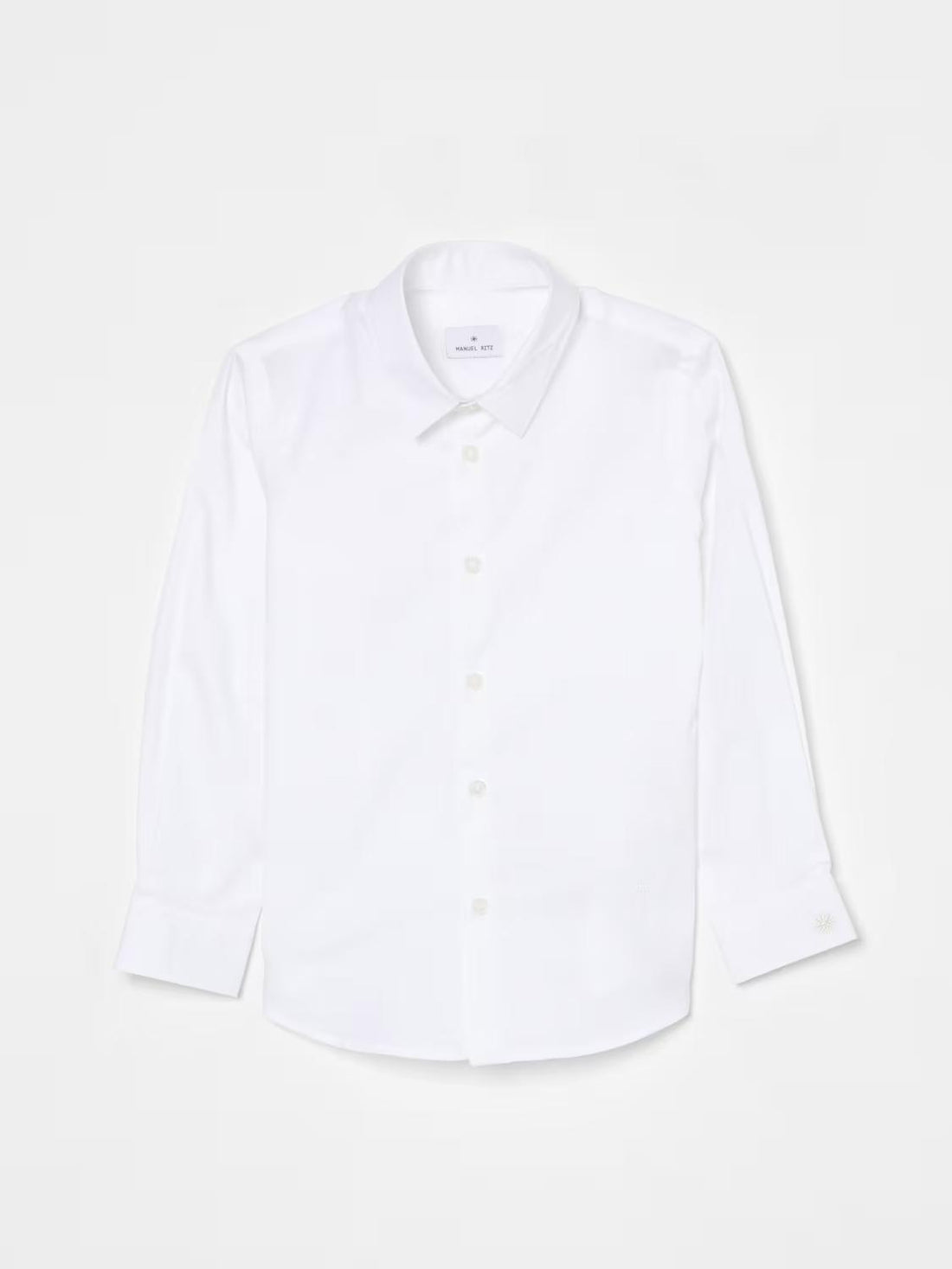 camicia basic MR2855 BIANCO-BEIGE MANUEL RITZ KIDS 