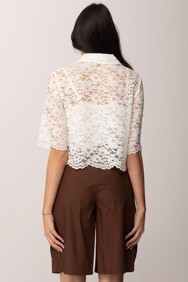 camicia con pizzo 261AP2302 00526 TWINSET ACTITUDE 