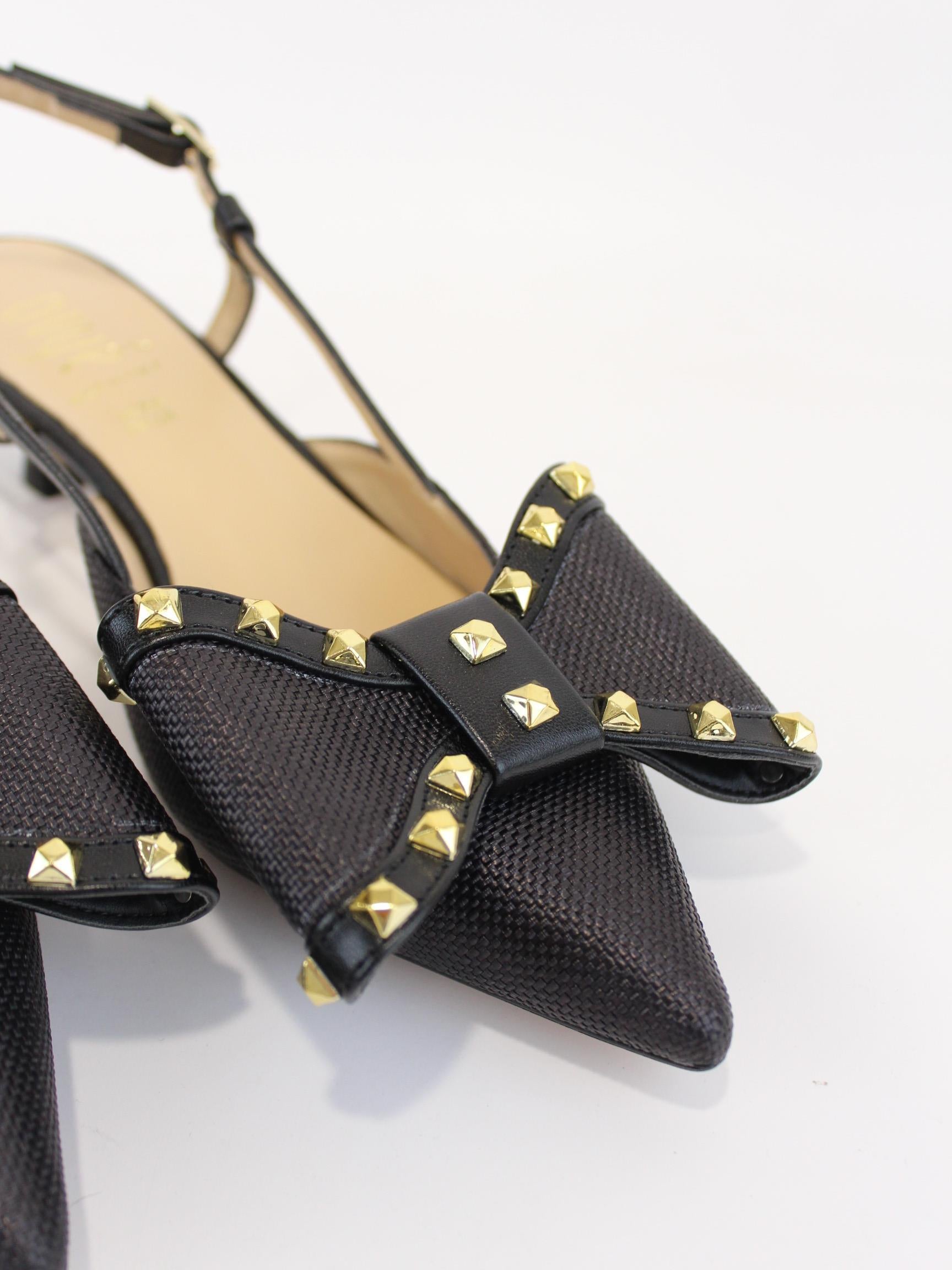 slingback janice LF894M077 NERO OVYE' 