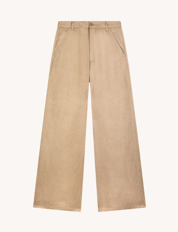 pantalone idra wide leg in lino DP802LF0031DXXX 707 DONDUP 