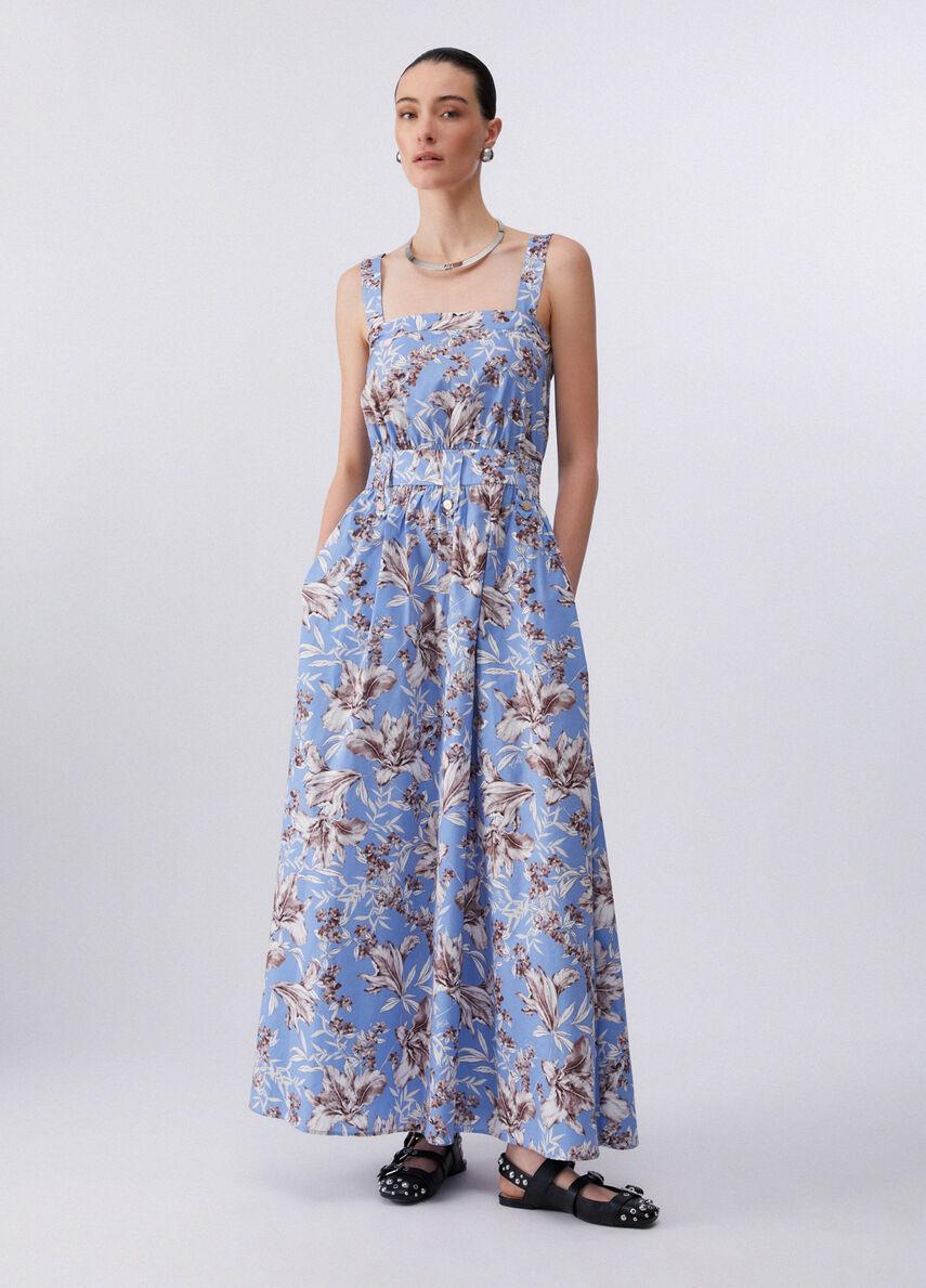 abito lungo in popeline WA6312T4853 P9502 LIU JO WHITE 