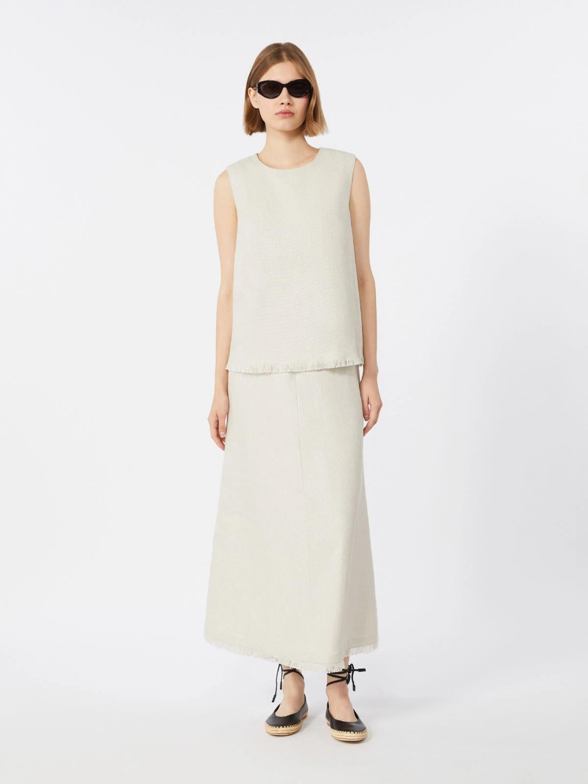 top in stuoia di lino SMMANIKA 036 S MAXMARA 