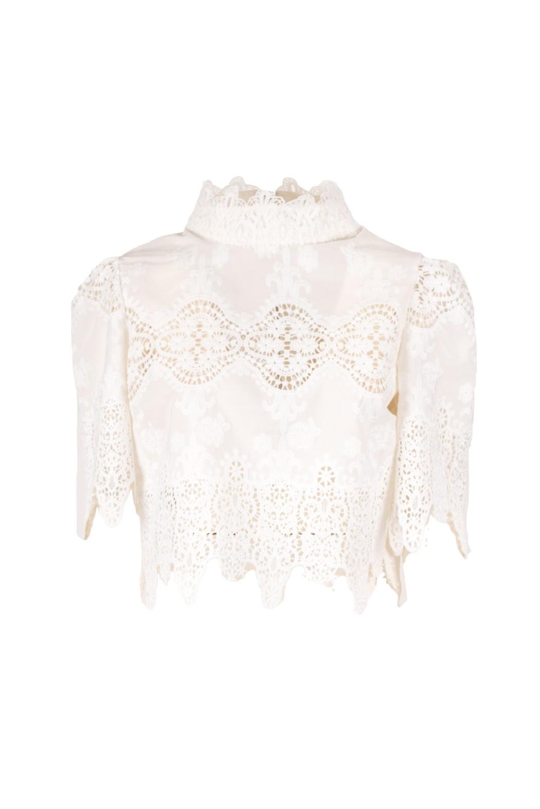 blusa in pizzo HOBSON 232S6 BIANCO TPN 