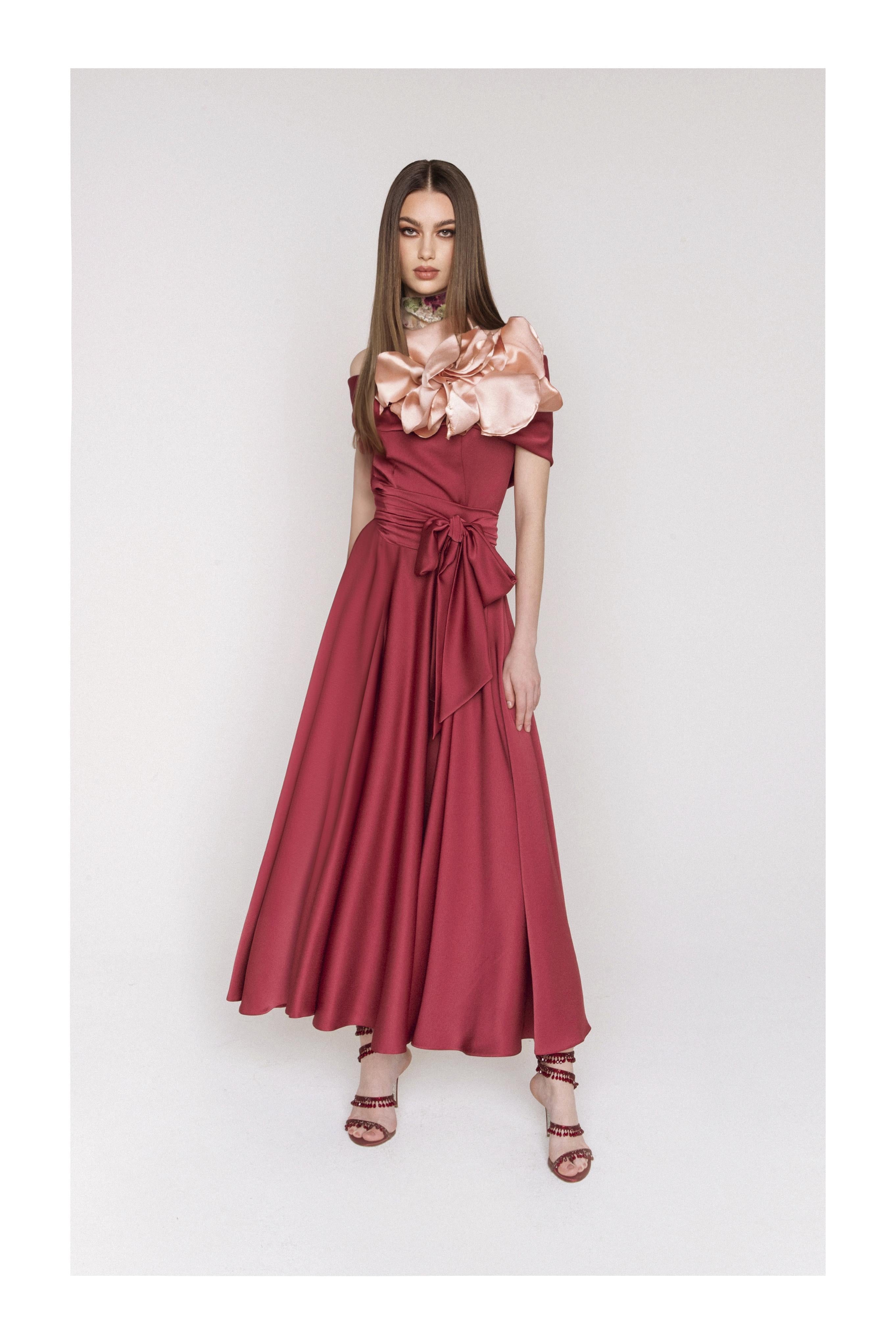 abito con fiore GCR26A490 S93 GIADACURTI 