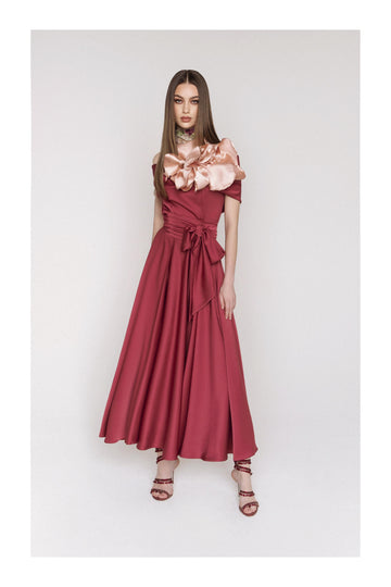 abito con fiore GCR26A490 S93 GIADACURTI 