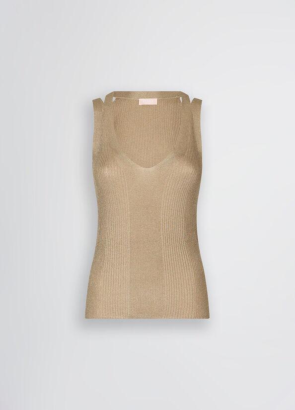 top maglia in lurex WA5057MS64J A4342 liU JO 