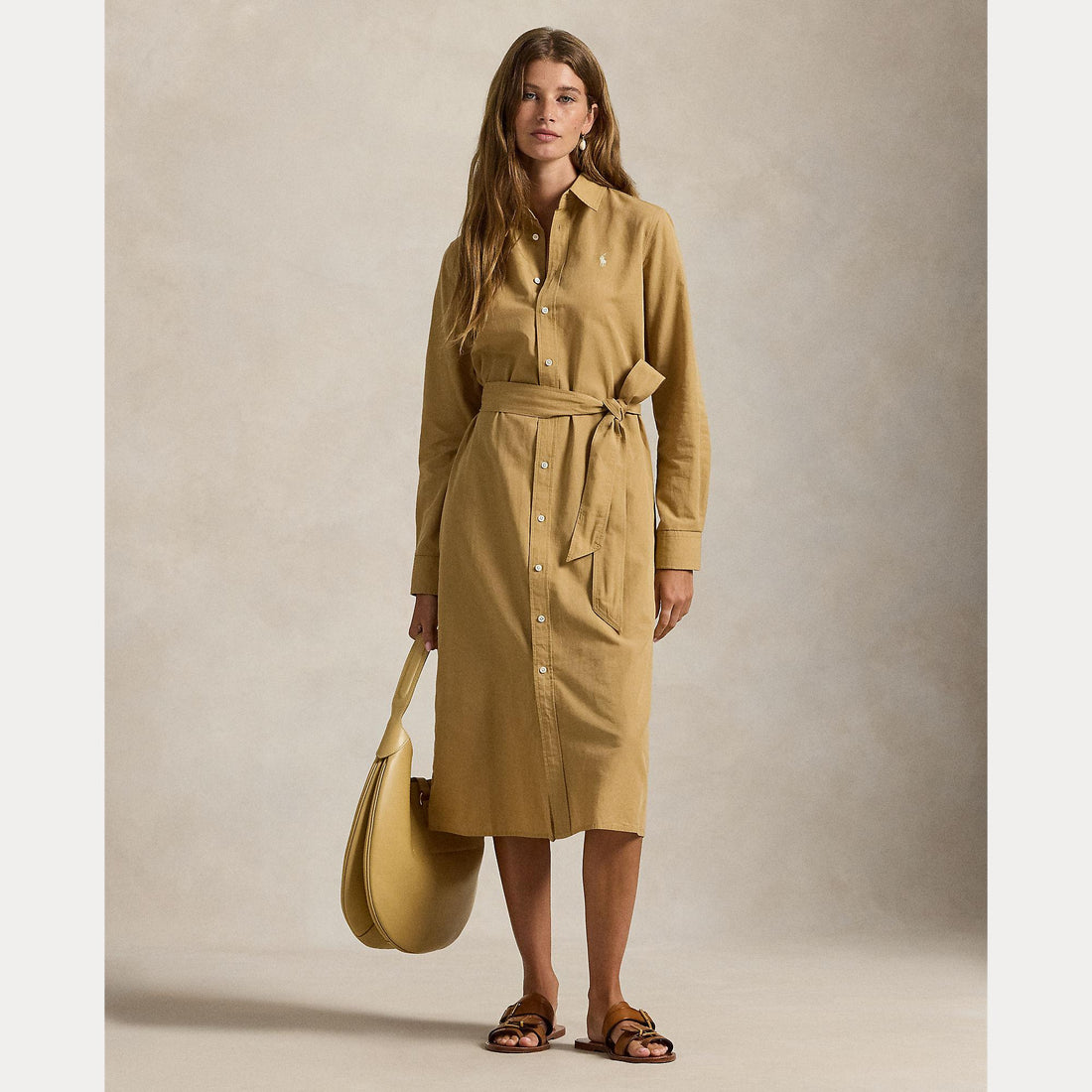 abito camicia in cotone e lino 211-A96346 002 RALPH LAUREN POLO 