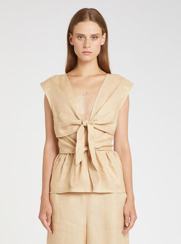 top in lino nattè MLLGARENNA 002 MARella 