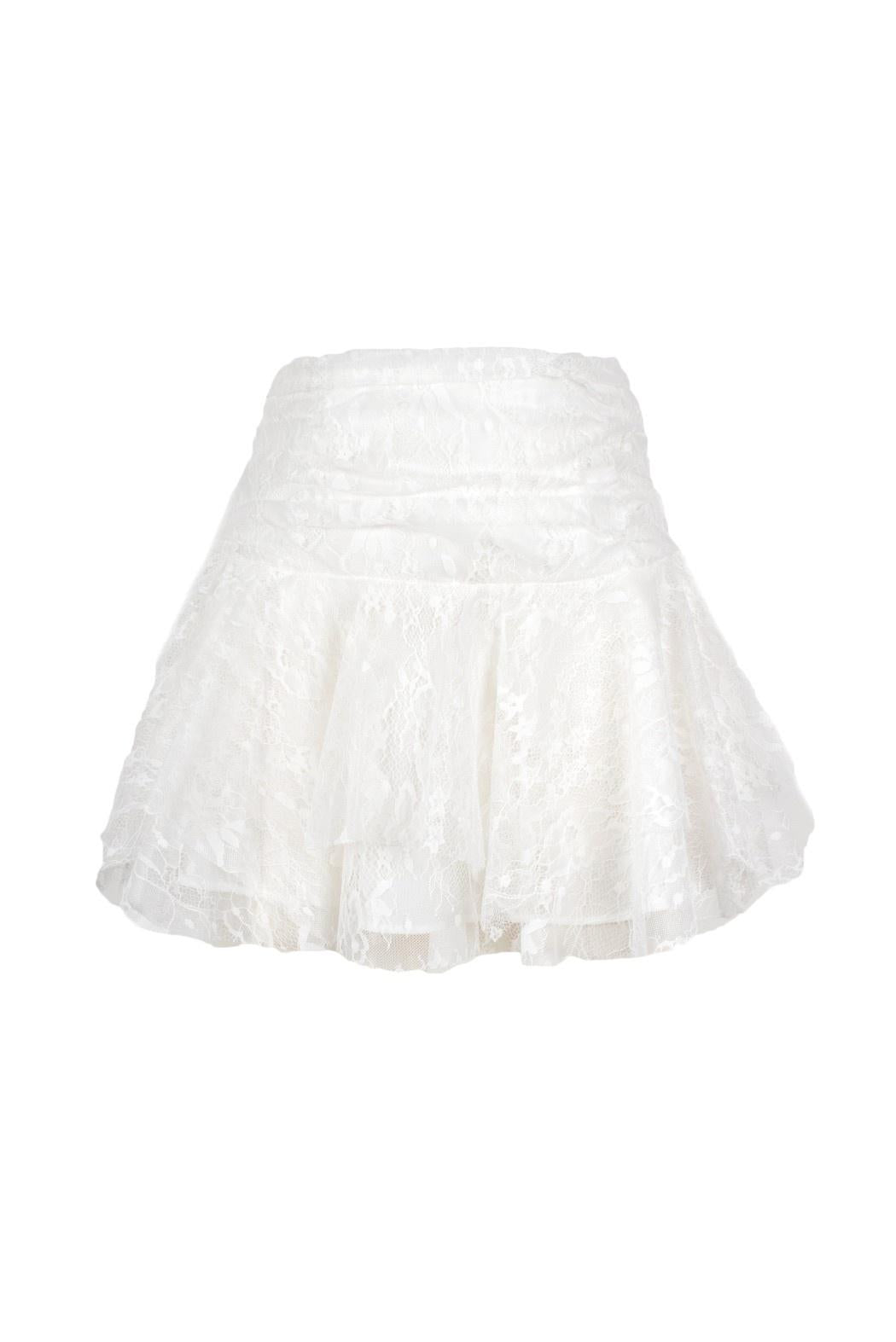 gonna corta in pizzo TOWSON 01S6 BIANCO TPN 