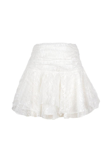 gonna corta in pizzo TOWSON 01S6 BIANCO TPN 