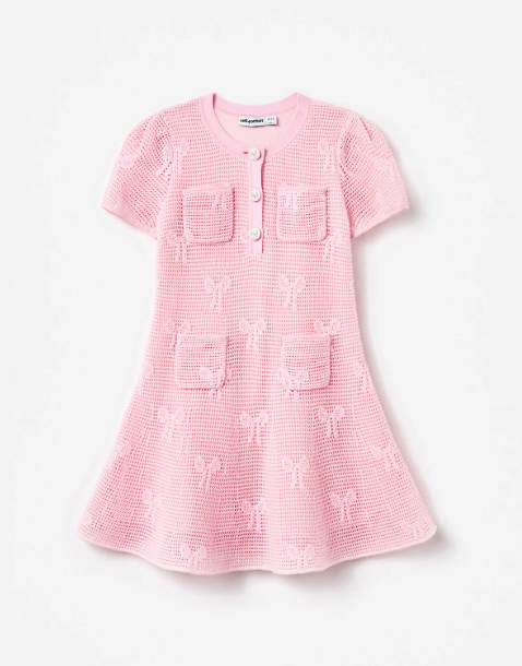 abito lavorato alluncinetto 701S-P PINK SELF-PORTRAIT 