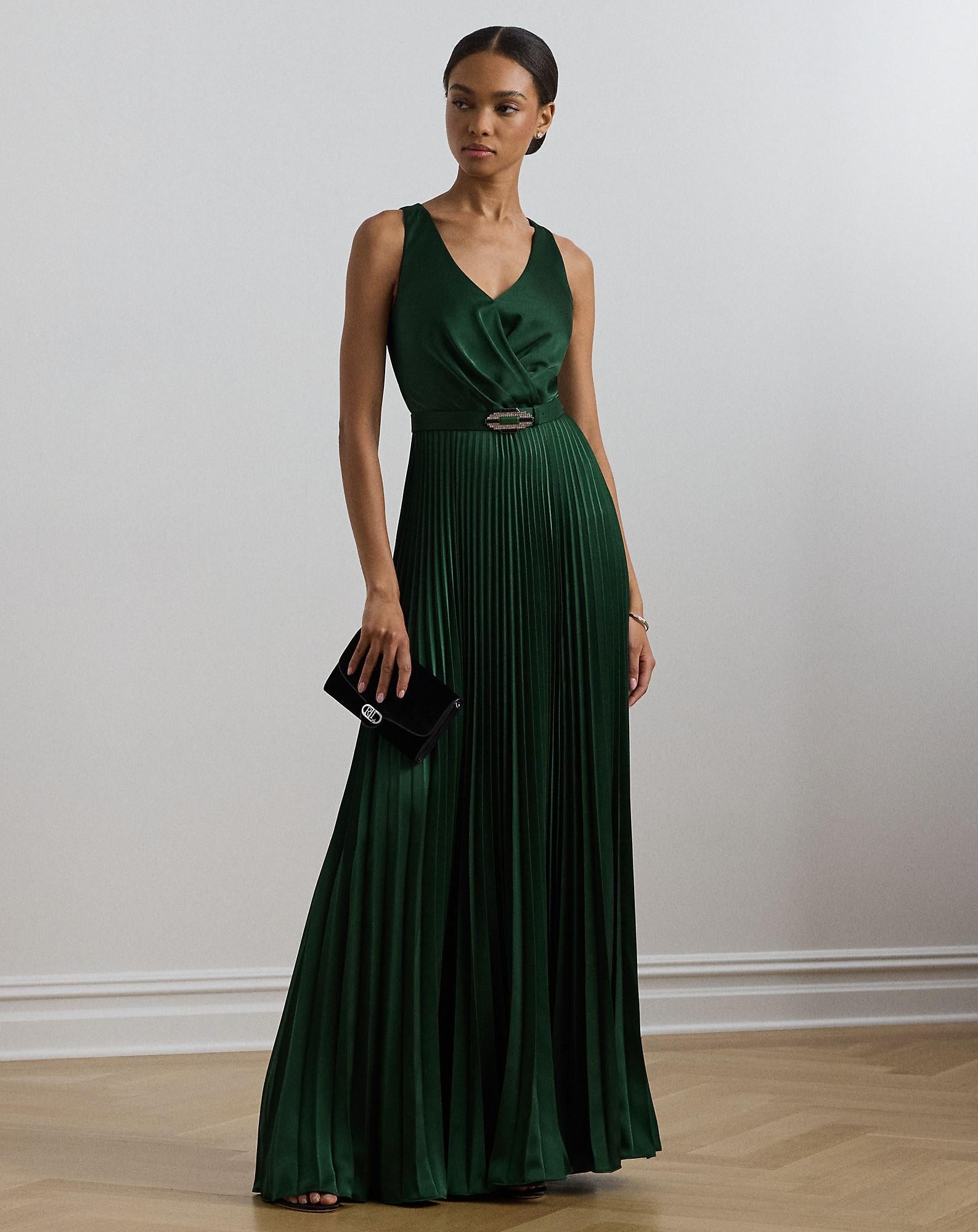 abito charmeuse con cinta 253-951592 001 LAUREN RALPH LAUREN 